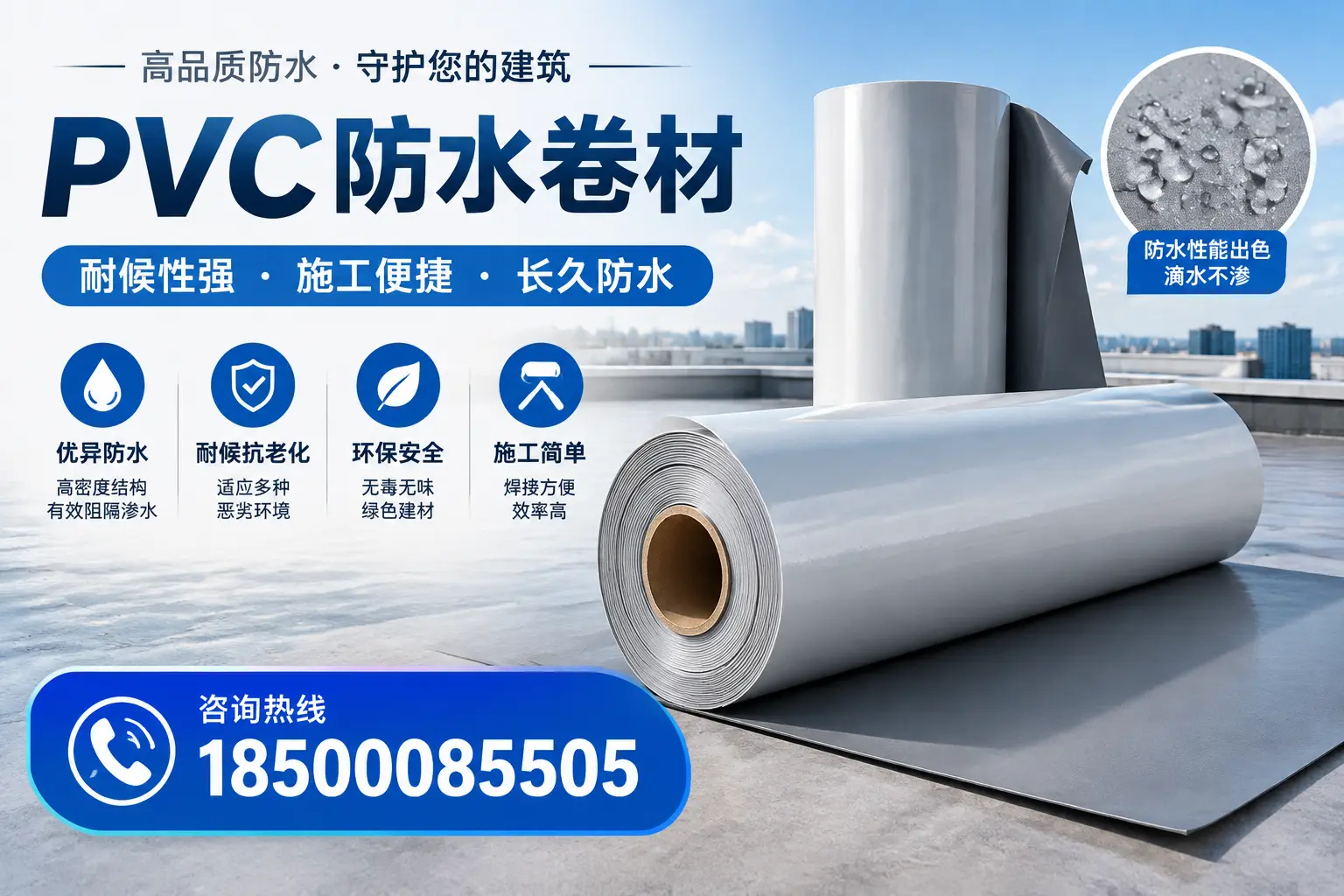 pvc防水卷材在抚州的行业应用前景分析